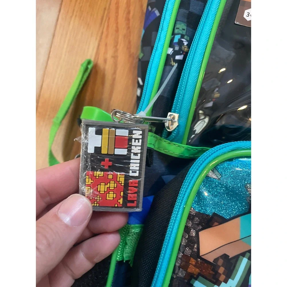 Minecraft 5 Piece Backpack Set with Headphones Lunch Bag Water Bottle Keychain